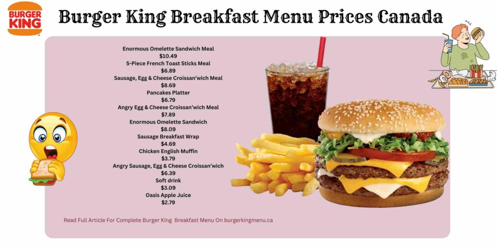 Burger King Breakfast Menu